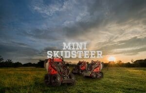 MK Martin Mini Skid Steers in a field